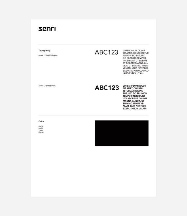Senri identity design