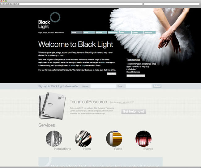 Black Light brand identity