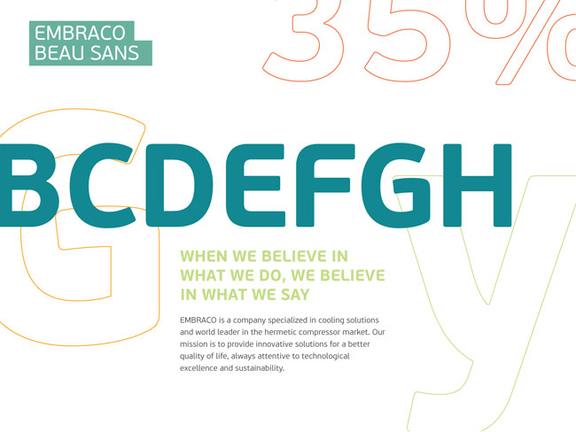 Embraco typography