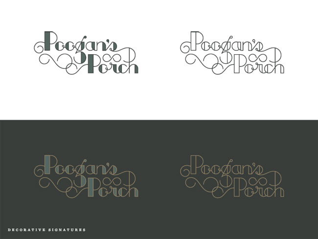 Poogan's Porch identity design