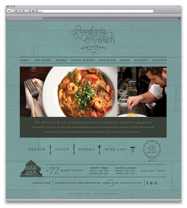 Poogan's Porch identity design
