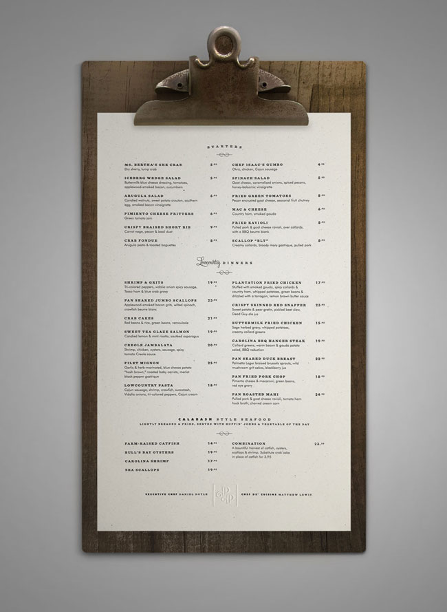 Poogan's Porch identity design