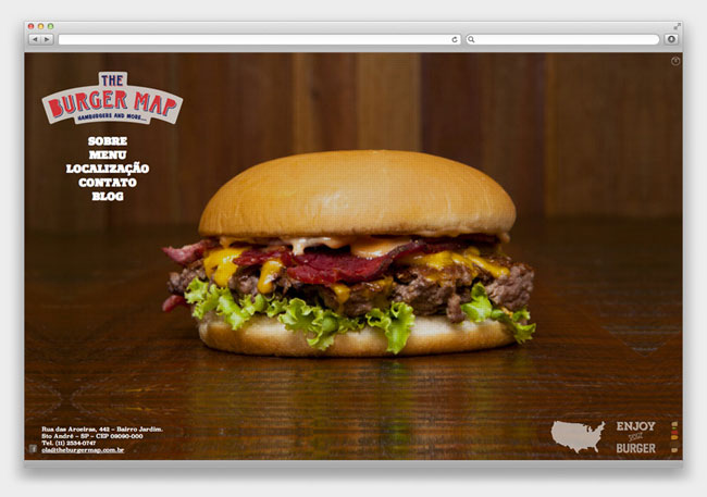 The Burger Map website
