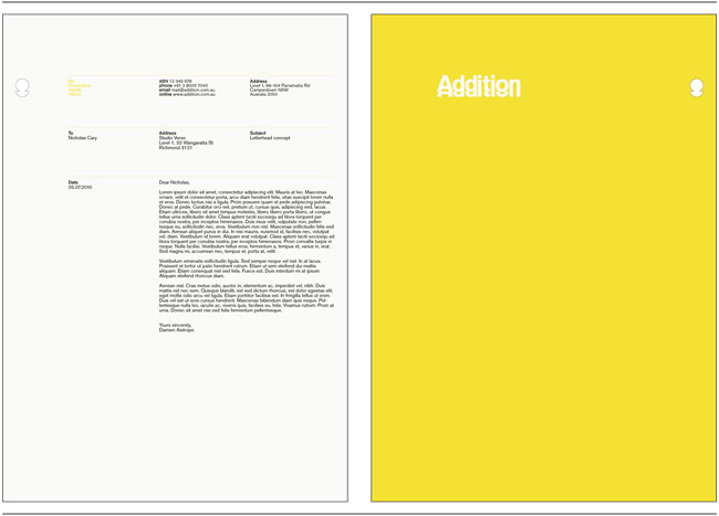 Addition brand identity design