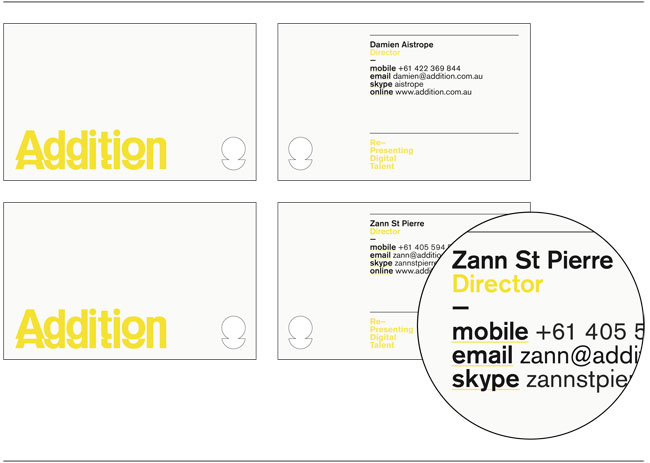 Addition brand identity design