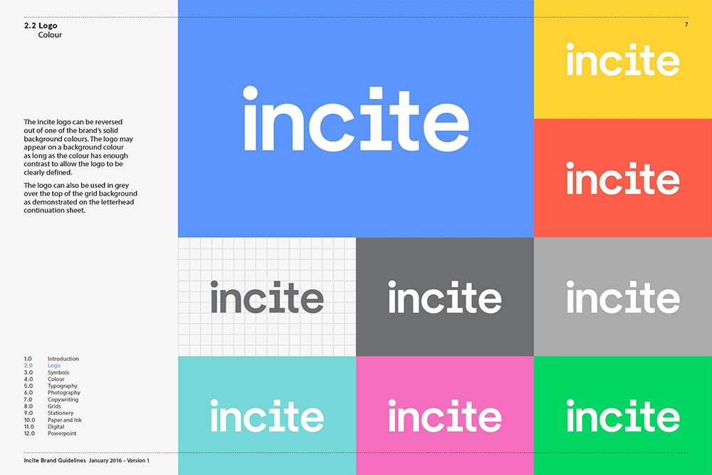Incite typography