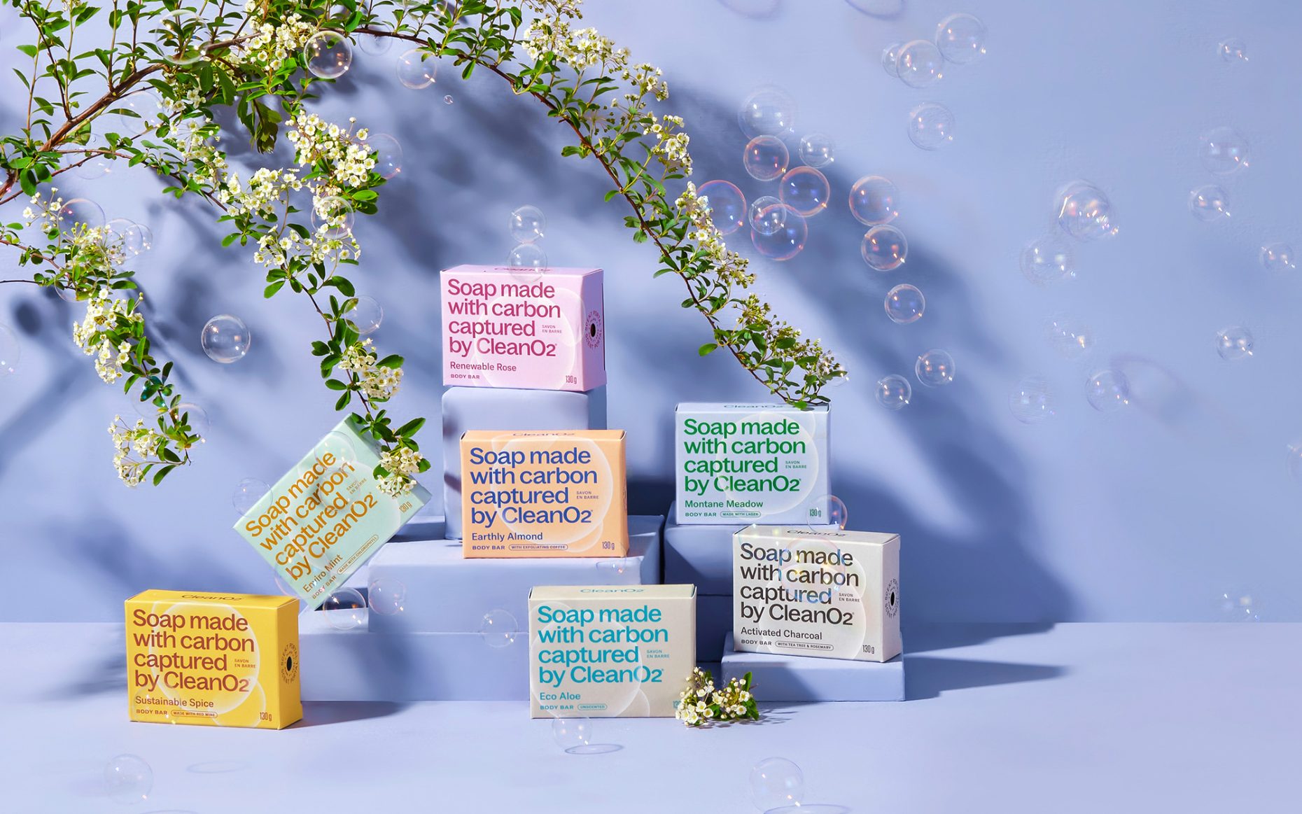 Clean O2 CleanO2, soap bar logo and identity | Identity Designed