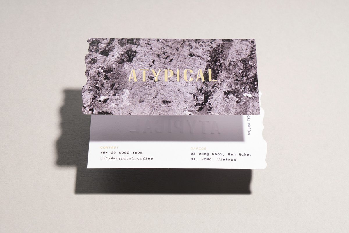 Atypical coffee logo and brand identity identity designed